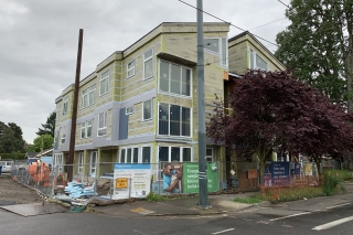 Photo of a Habitat for Humanity construction site